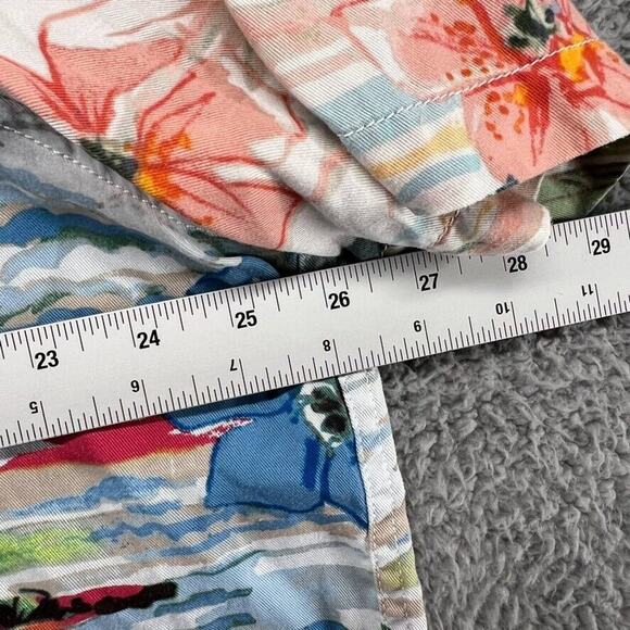 Tommy Bahama Hawaiian Shirt Men's XL Colorful Floral All Over Tencel Palm tree - Picture 4 of 10